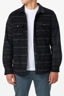 Shirts & Flannels^O'Neill Glacier High Pile Overshirt Superfleece Standard Fit Long Sleeve Shirt - | black