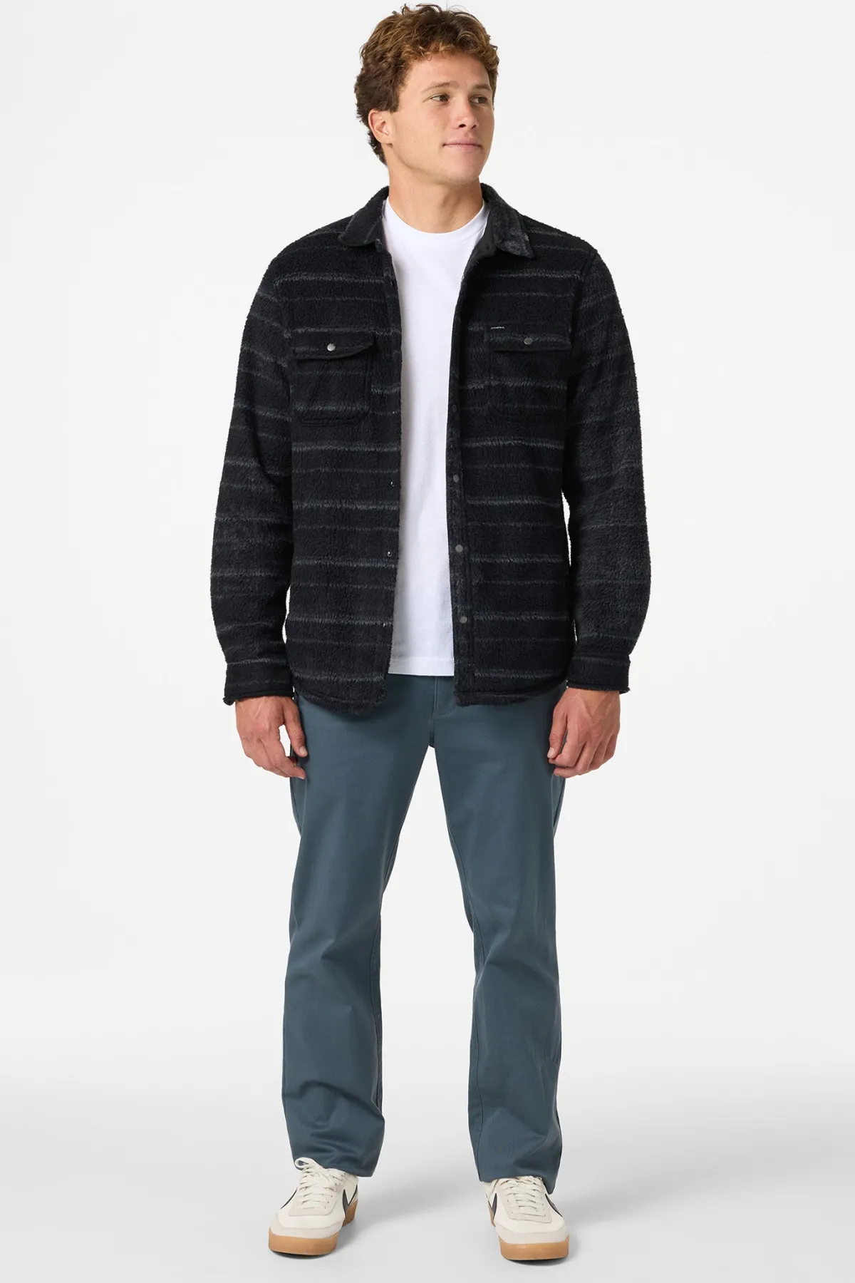 Shirts & Flannels^O'Neill Glacier High Pile Overshirt Superfleece Standard Fit Long Sleeve Shirt - | black