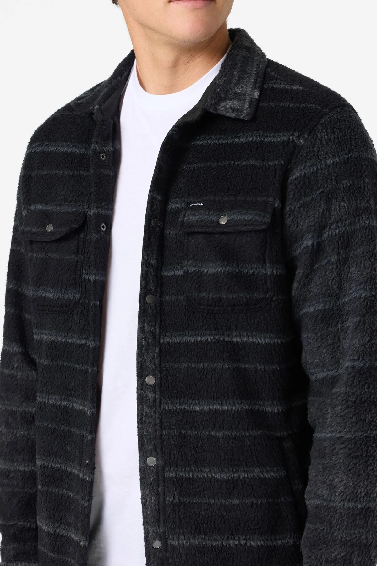 Shirts & Flannels^O'Neill Glacier High Pile Overshirt Superfleece Standard Fit Long Sleeve Shirt - | black
