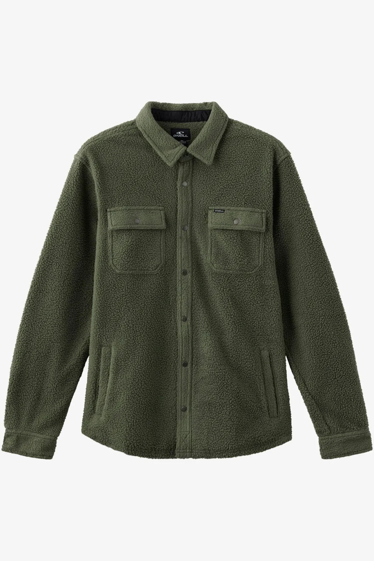 Hoodies & Fleece^O'Neill Glacier High Pile Overshirt Superfleece Standard Fit Long Sleeve Shirt - | dark olive