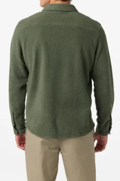 Hoodies & Fleece^O'Neill Glacier High Pile Overshirt Superfleece Standard Fit Long Sleeve Shirt - | dark olive