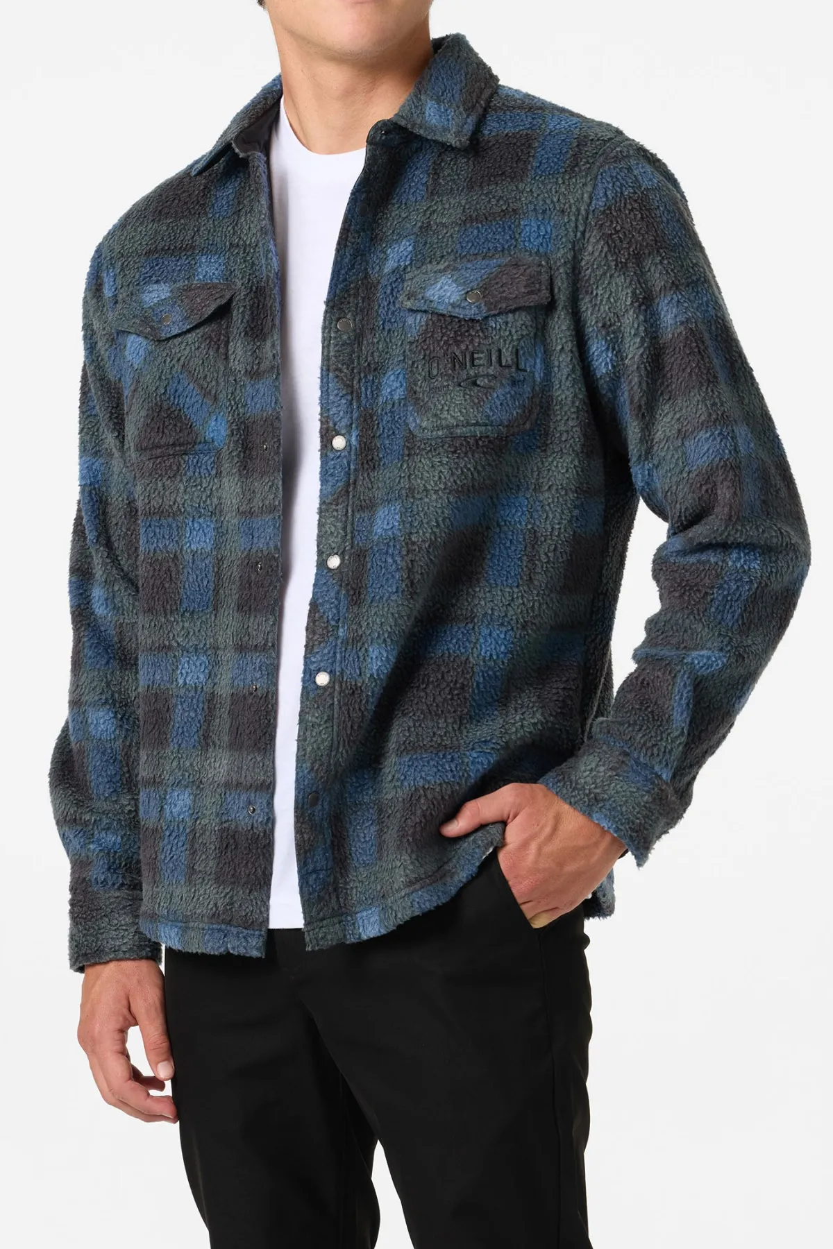 Shirts & Flannels^O'Neill Glacier High Pile Superfleece Standard Fit Overshirt dark slate