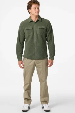 Shirts & Flannels^O'Neill Glacier High Pile Superfleece Standard Fit Overshirt dark olive