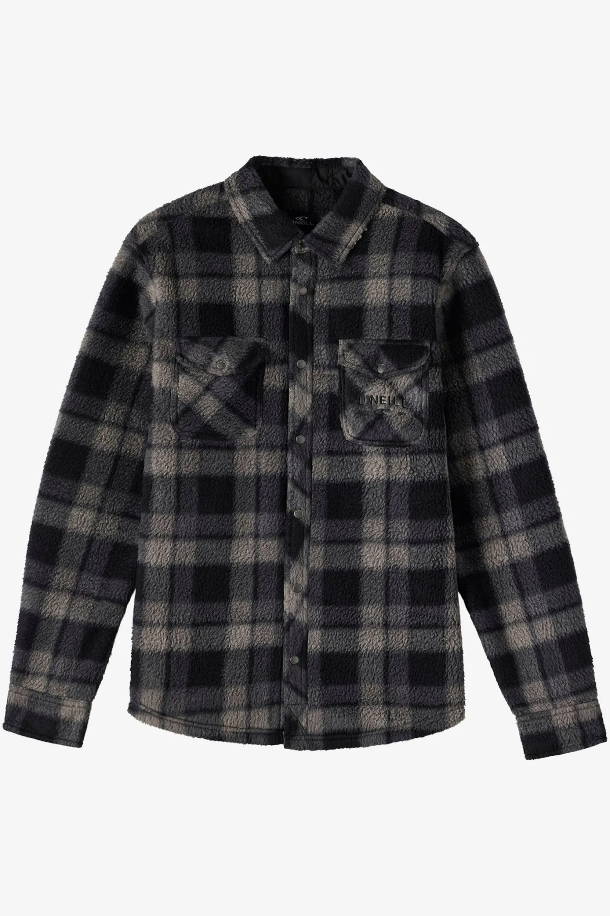 Shirts & Flannels^O'Neill Glacier Plaid High Pile Superfleece Standard Fit Long Sleeve Shirt - | phantom