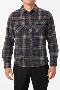 Shirts & Flannels^O'Neill Glacier Plaid Superfleece Standard Fit Long Sleeve Shirt - | phantom