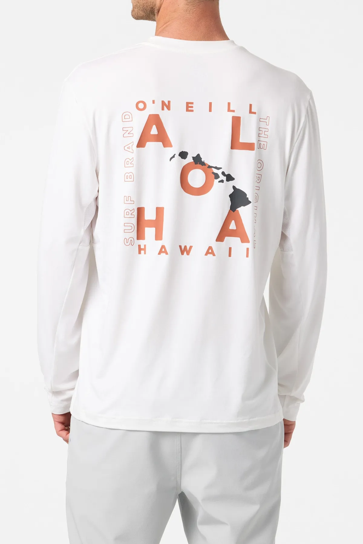 Tees & Tanks^O'Neill Hawaii Layout Upf Ls Shirt Standard Fit Long Sleeve Tee - | white