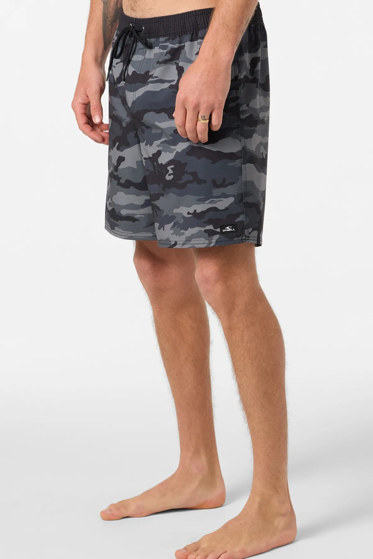 New Arrivals|Boardshorts New Arrivals^O'Neill Hermosa Elastic Waist Lined 17" Swim Trunks Trunks - | black camo