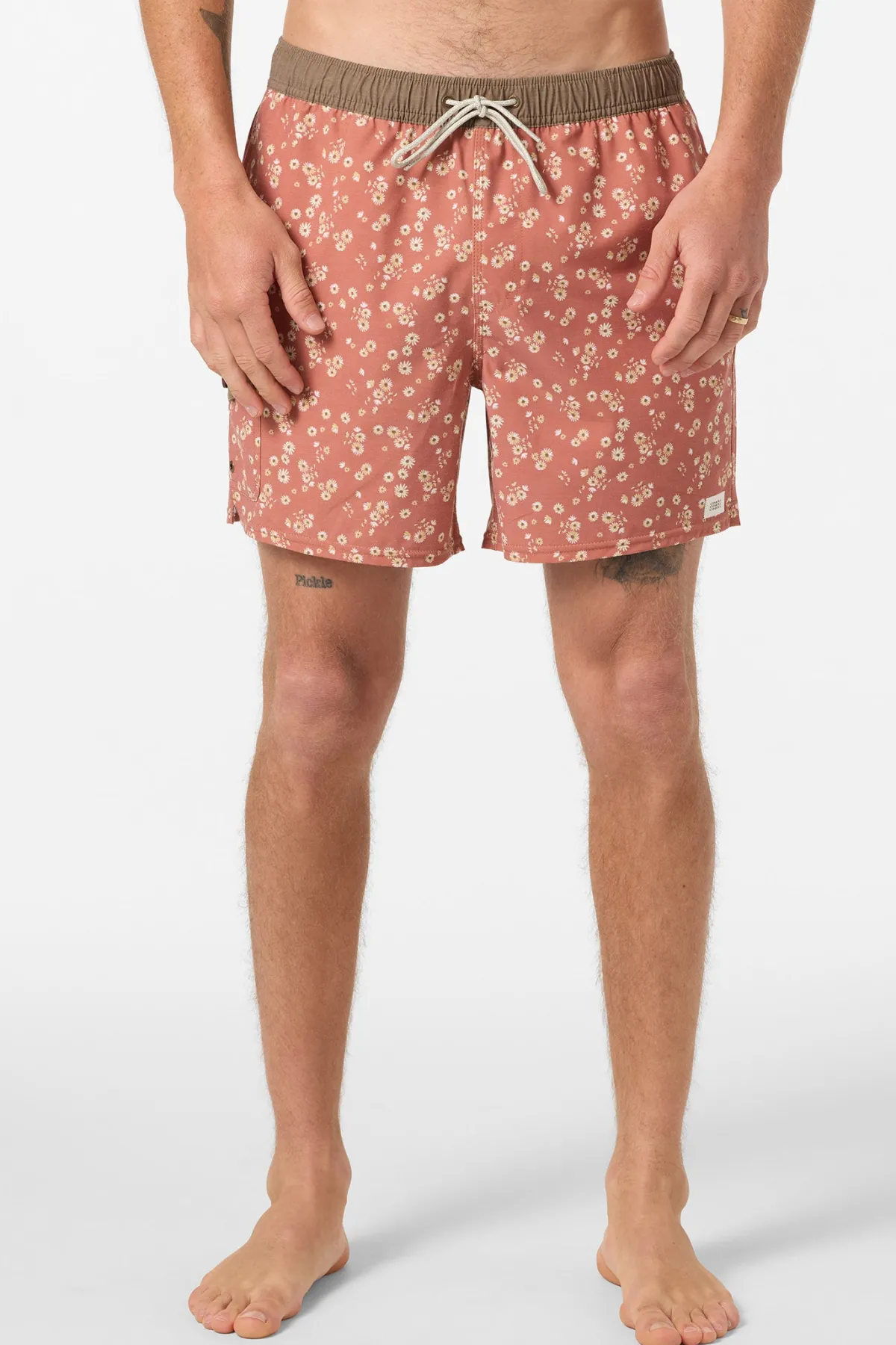 New Arrivals^O'Neill Hermosa Retro 17" Elastic Waist Swim Trunks chutney