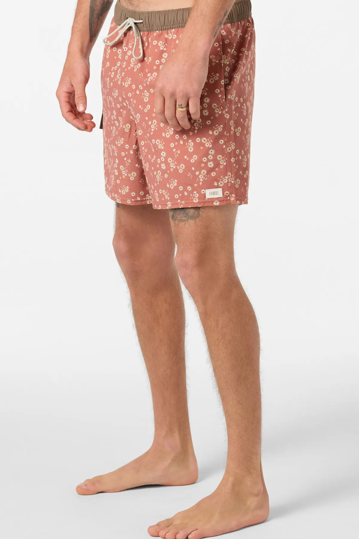 New Arrivals^O'Neill Hermosa Retro 17" Elastic Waist Swim Trunks chutney