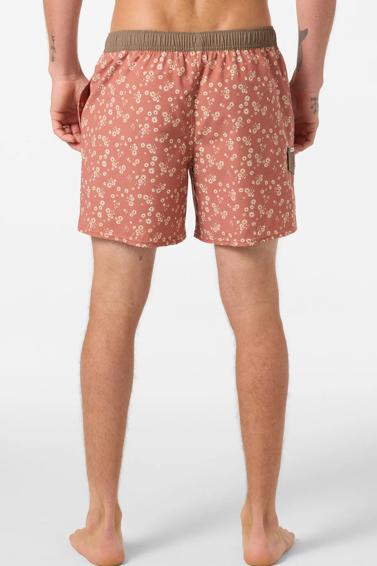 New Arrivals^O'Neill Hermosa Retro 17" Elastic Waist Swim Trunks chutney