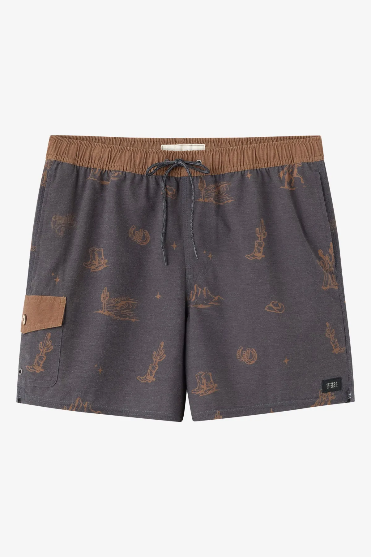New Arrivals^O'Neill Hermosa Retro 17" Elastic Waist Swim Trunks phantom