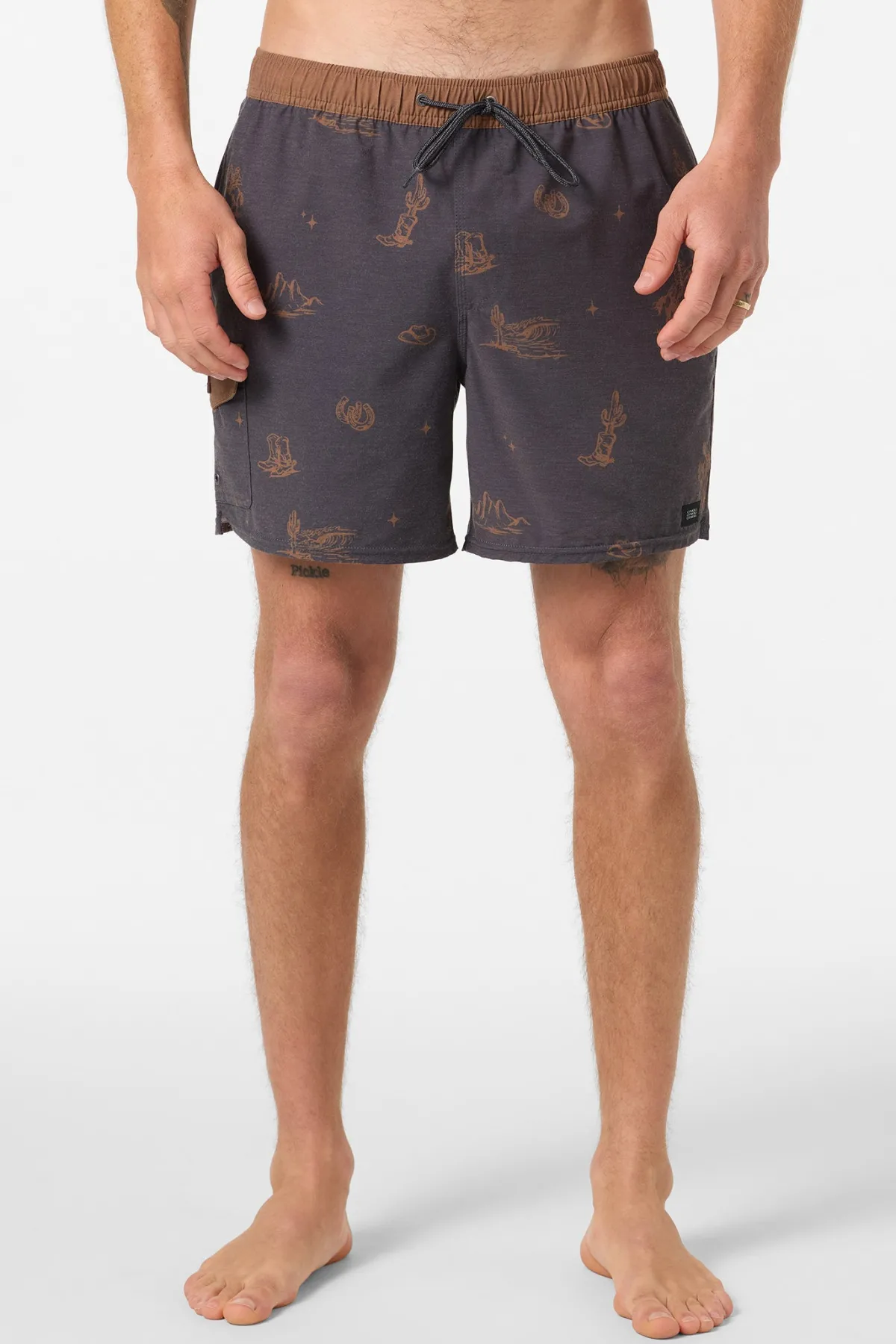 New Arrivals^O'Neill Hermosa Retro 17" Elastic Waist Swim Trunks phantom