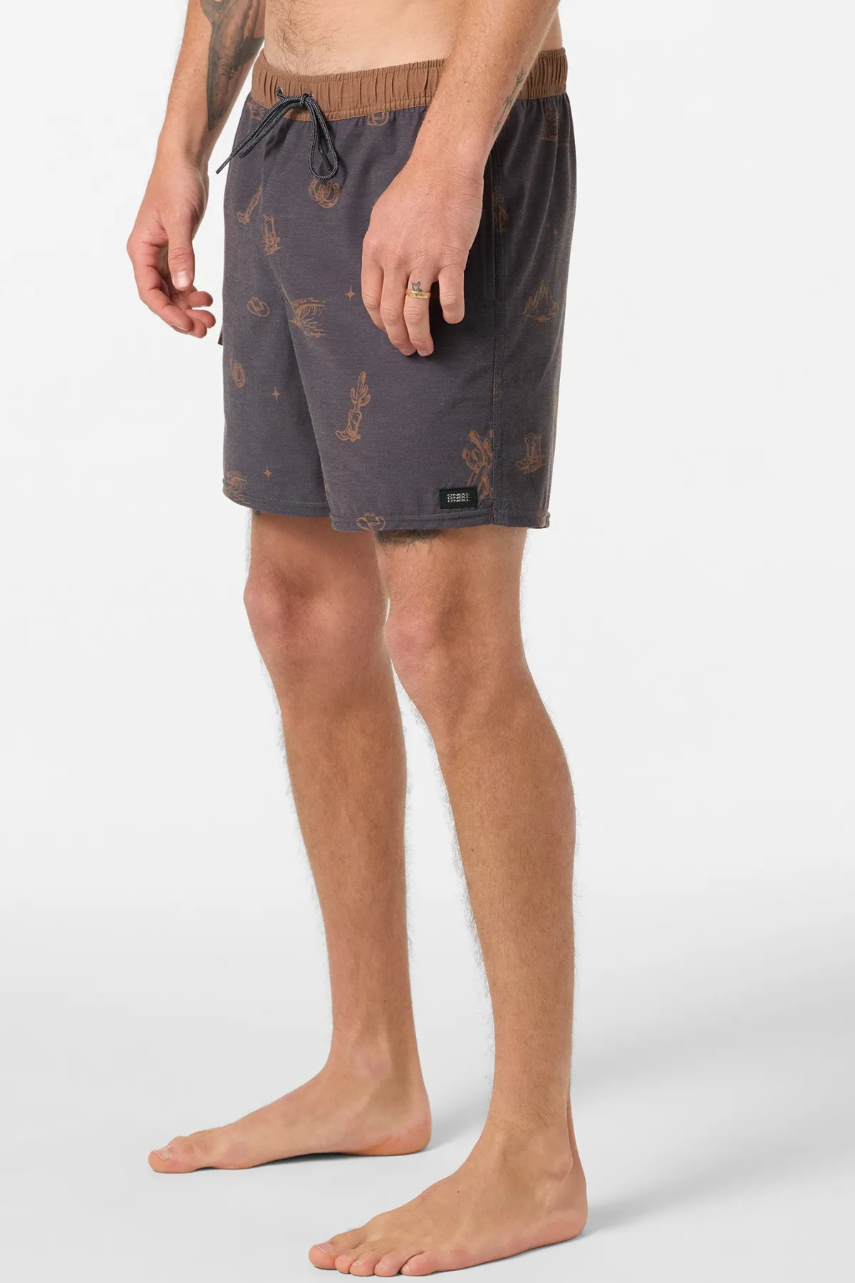 New Arrivals^O'Neill Hermosa Retro 17" Elastic Waist Swim Trunks phantom