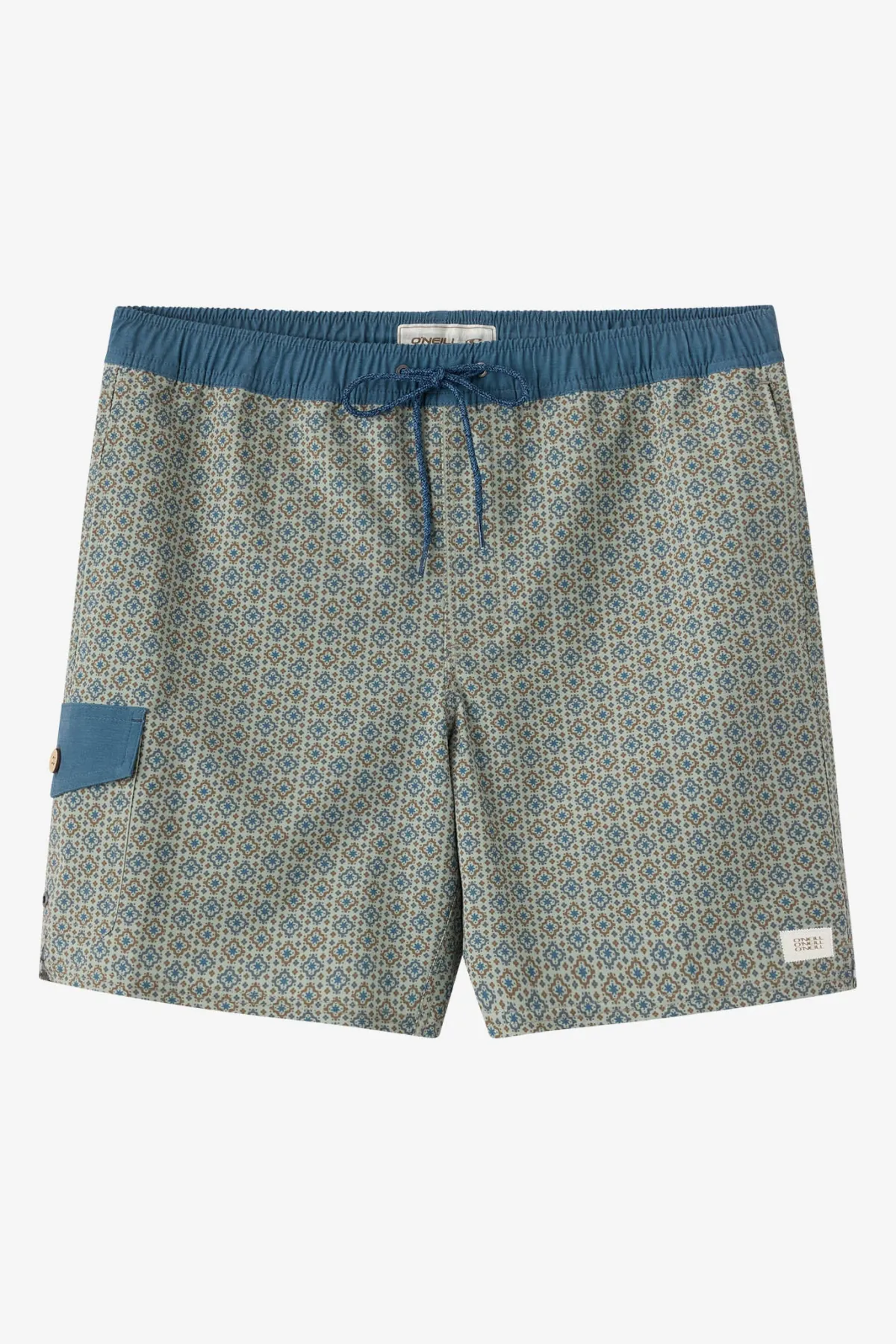 New Arrivals^O'Neill Hermosa Retro 17" Elastic Waist Swim Trunks seagrass