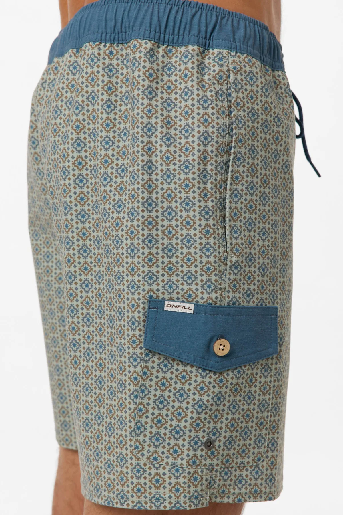 New Arrivals^O'Neill Hermosa Retro 17" Elastic Waist Swim Trunks seagrass