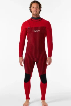 Full Suits^O'Neill Hyperfreak Fire 4/3MM+ Chest Zip Full Wetsuit - | blk/blk