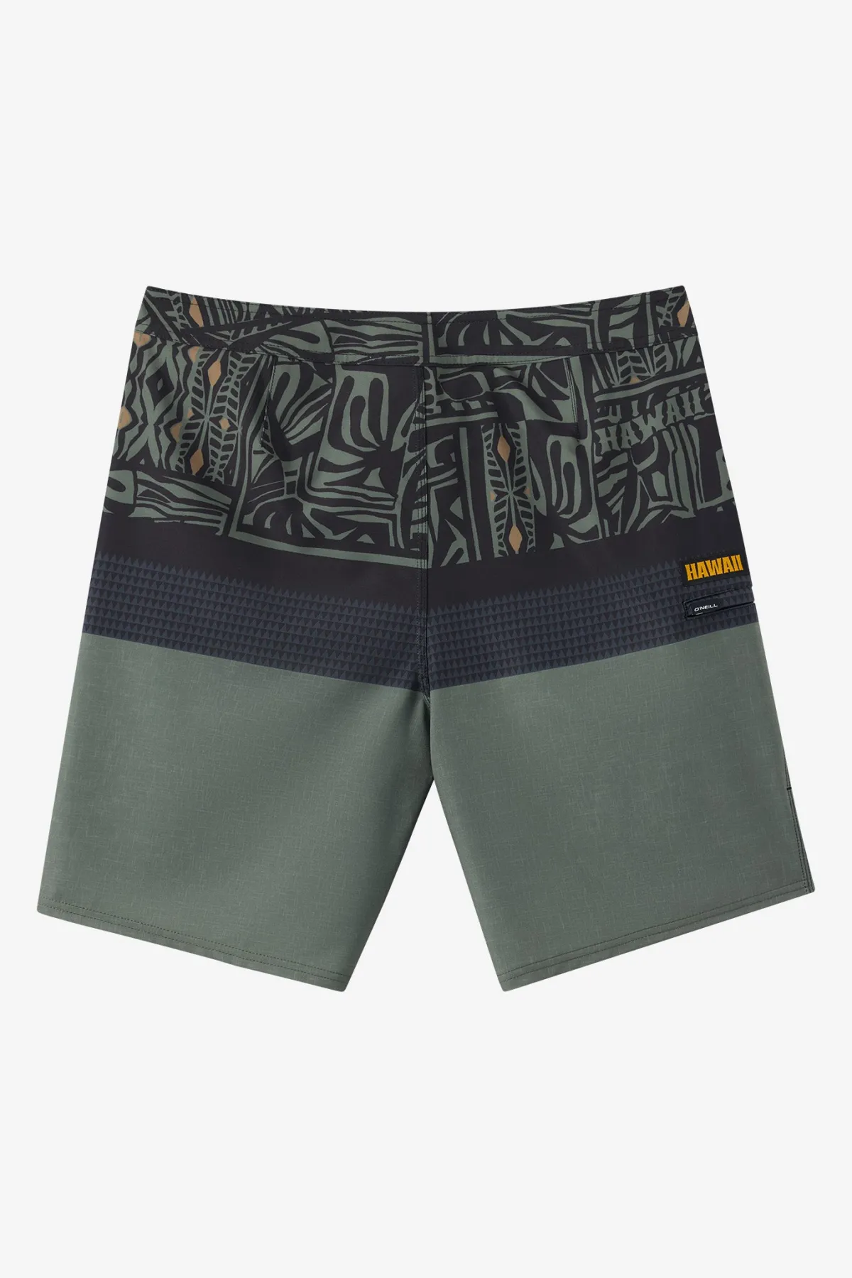 Performance^O'Neill Hyperfreak Heat Hawaii 20" Boardshorts dark olive