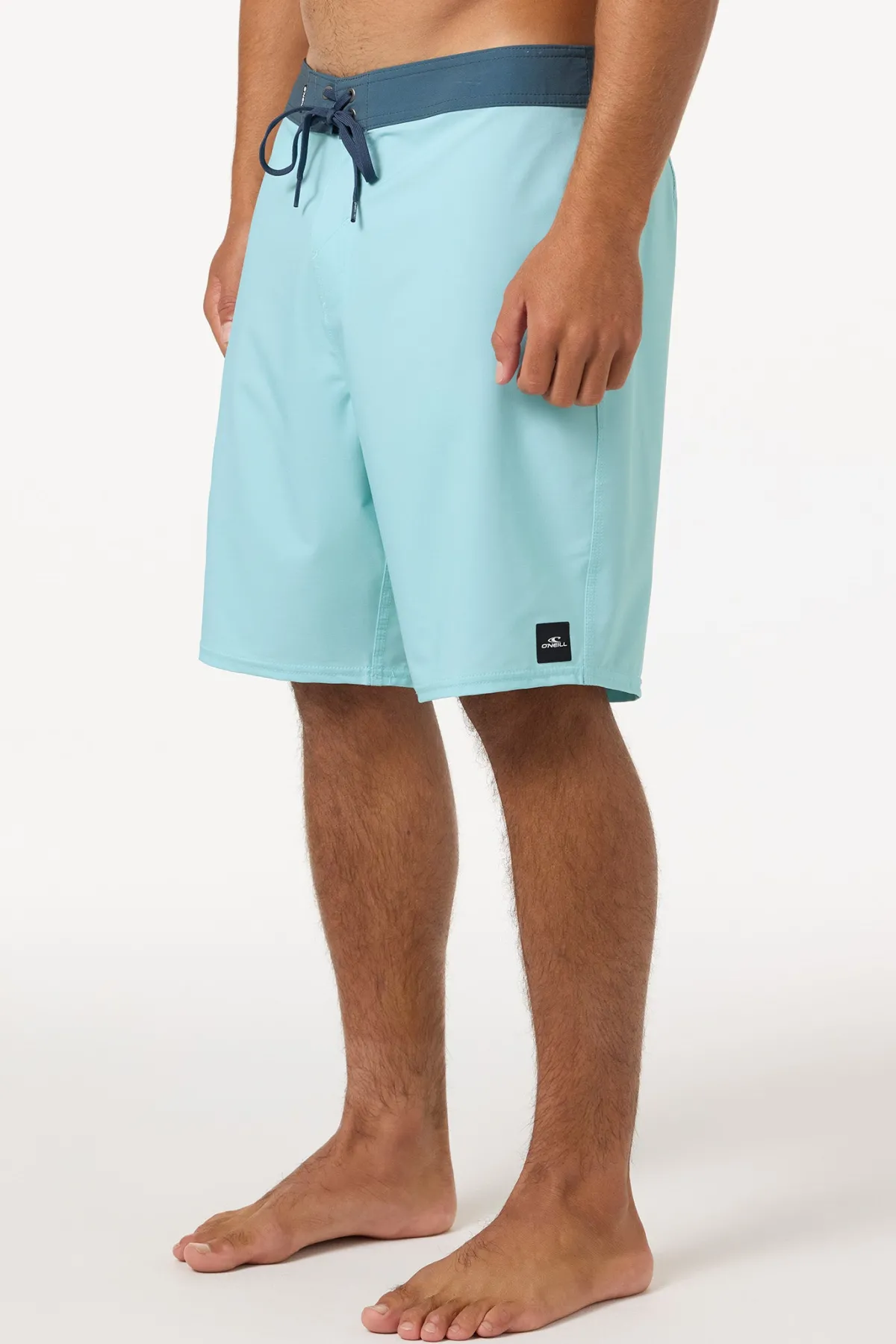 Mid Length^O'Neill Hyperfreak Heat Solid 19" Boardshorts - | pastel turquoise