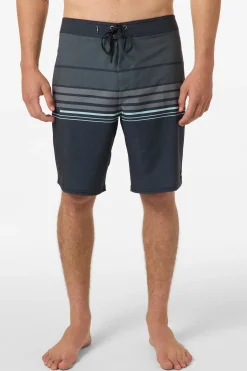 Boardshorts New Arrivals|Mid Length^O'Neill Hyperfreak Heat Stripe 20" Boardshorts - | phantom