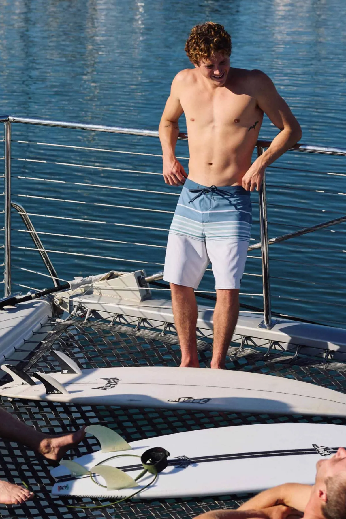 Performance^O'Neill Hyperfreak Heat Stripe 20" Boardshorts fog