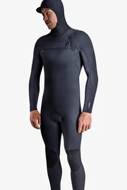 Full Suits^O'Neill Hyperfreak 4/3+MM Chest Zip Full W/hood - | black/black