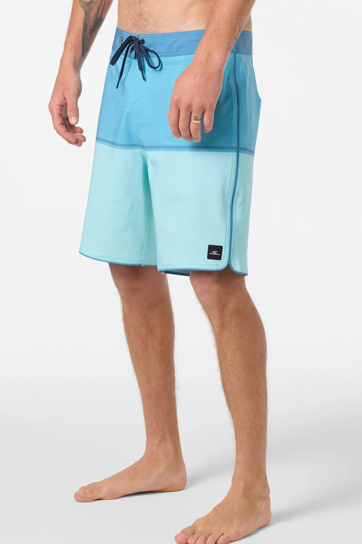 New Arrivals|Boardshorts New Arrivals^O'Neill Hyperfreak Mysto Block Scallop 19" Boardshorts - | canal blue