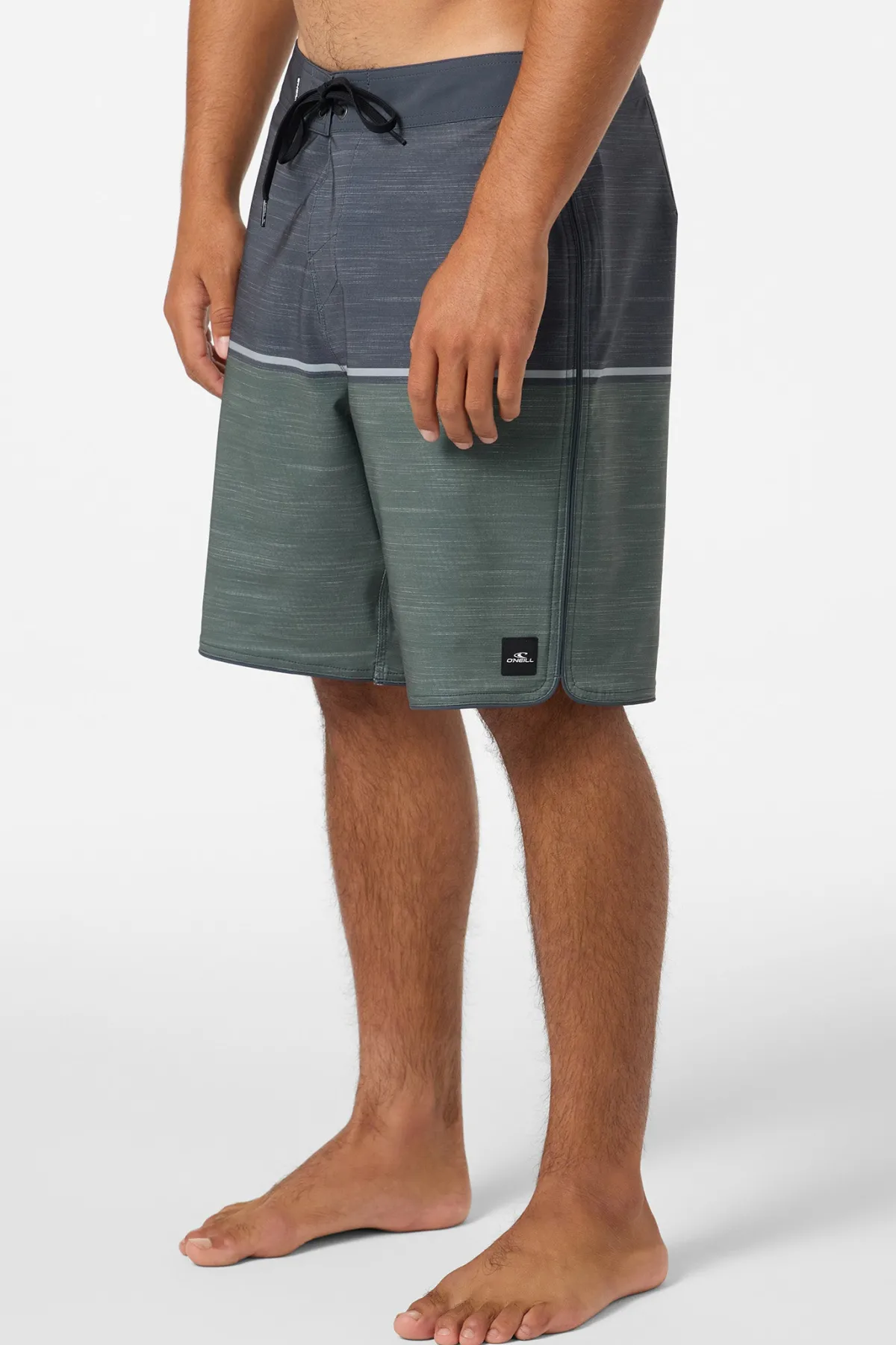 Performance^O'Neill Hyperfreak Mysto Block Scallop 19" Boardshorts dark olive