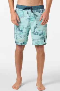 Performance|New Arrivals^O'Neill Hyperfreak Mysto Scallop 19" Boardshorts canal blue