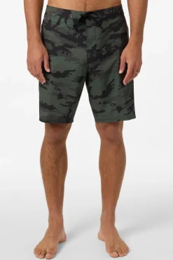 Boardshorts New Arrivals|Mid Length^O'Neill Hyperfreak Tech Hawaii 19" Boardshorts - | camo