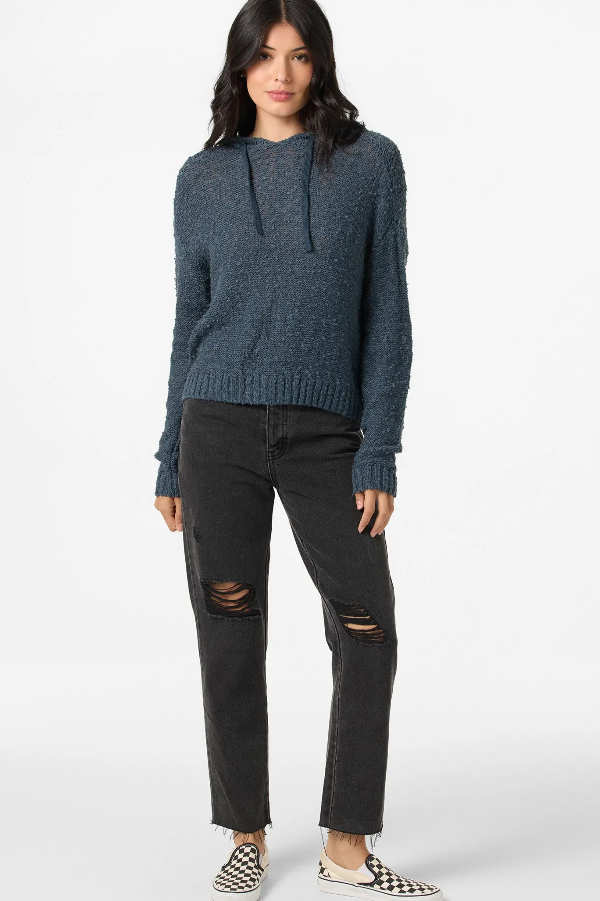 Sweaters, Hoodies & Fleece^O'Neill Jayne Solid Long Sleeve Sweater - | slate