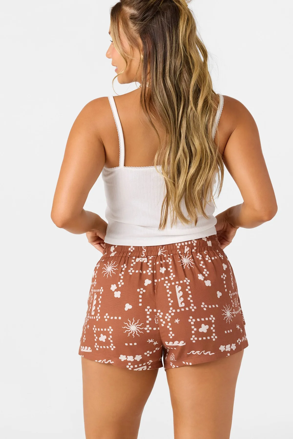 Bottoms^O'Neill Keagan Abstract Beach Shorts - | rustic brown