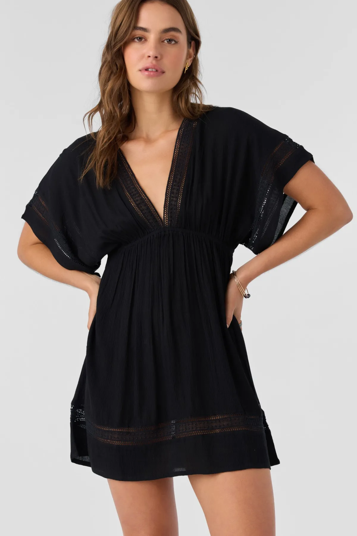 Swim Cover-Ups^O'Neill Kleo Woven Cover-Up Dress - | black