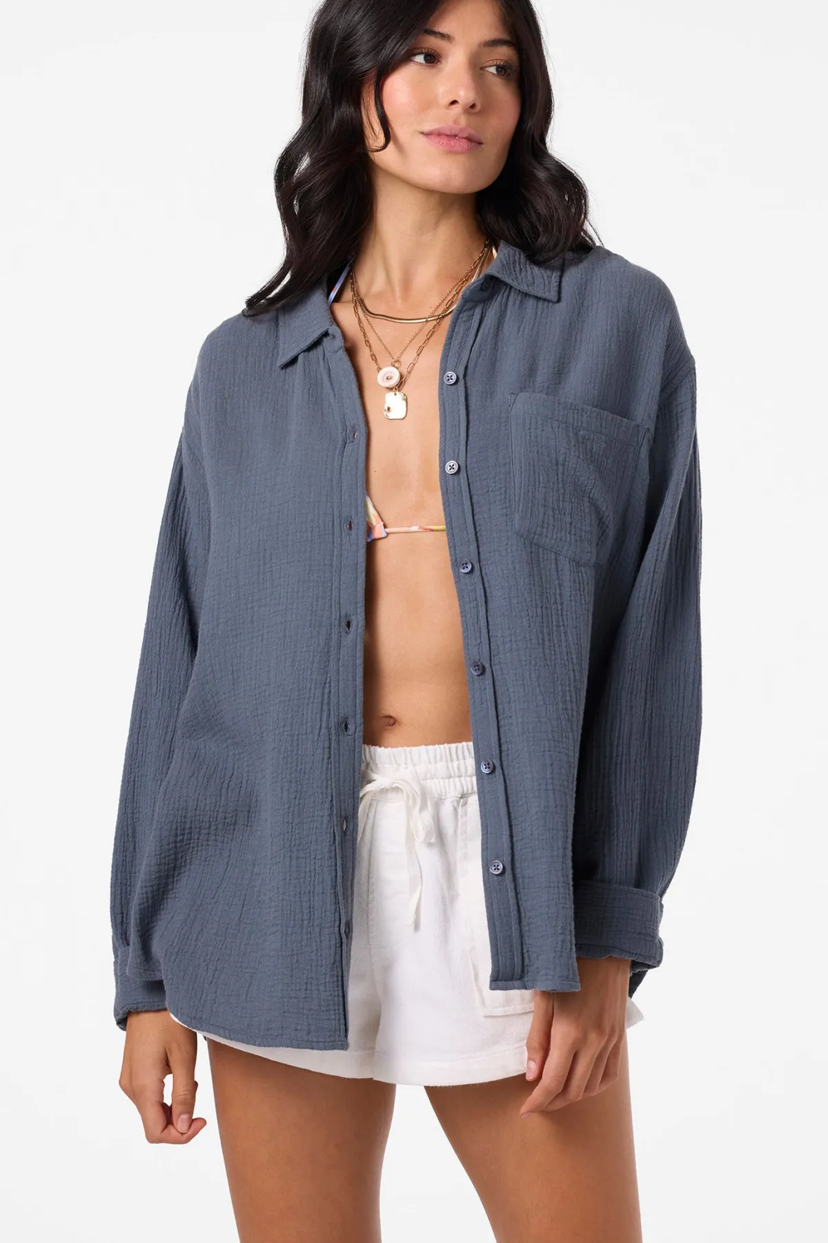 Tops^O'Neill Leni Relaxed Long Sleeve Top - | slate