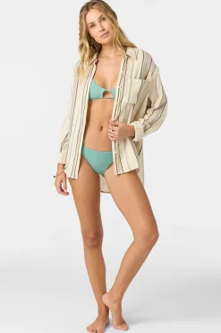Tops^O'Neill Leni Stripe Relaxed Long Sleeve Top - | tapioca