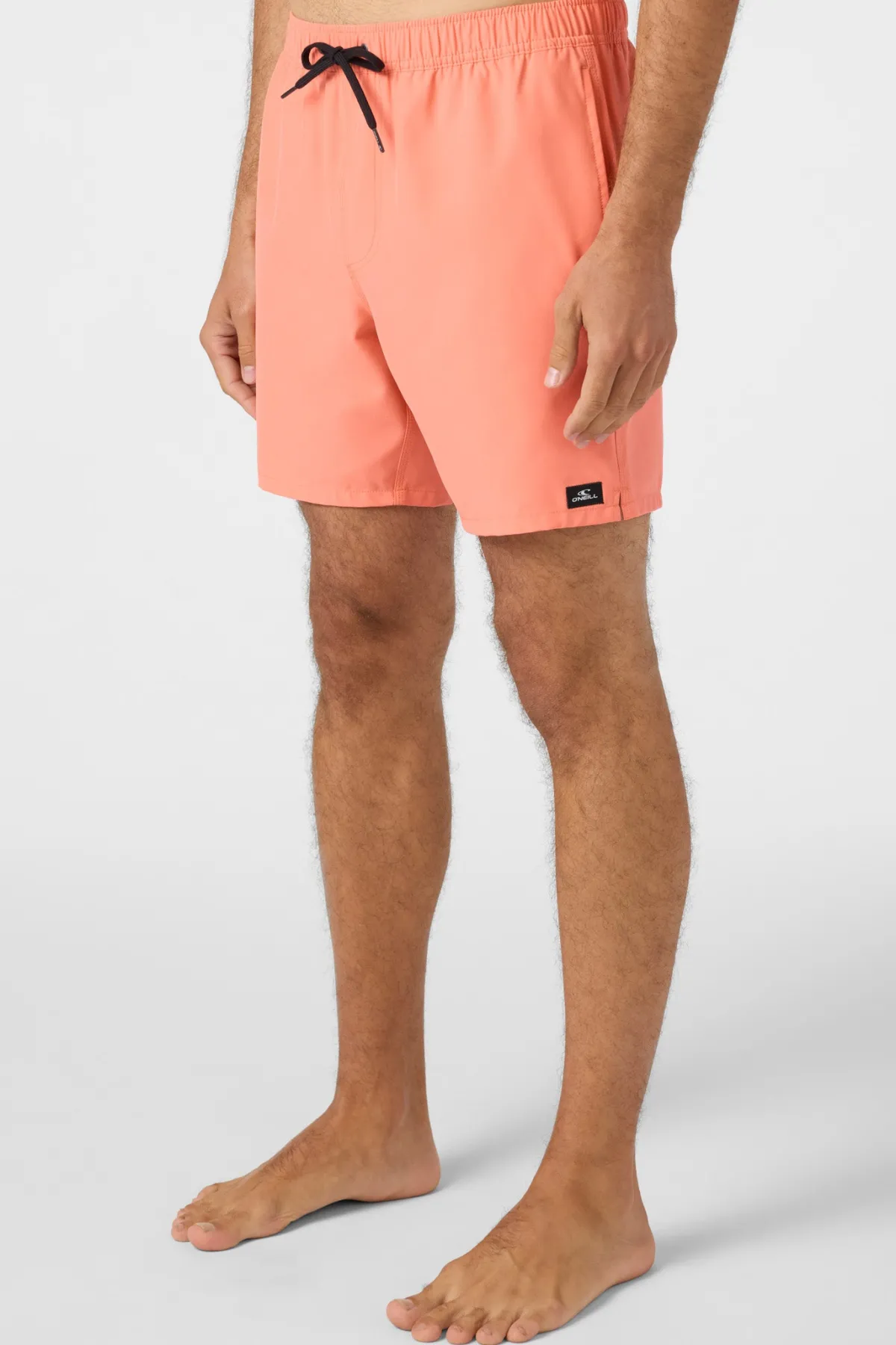Short Length^O'Neill Lennox Hermosa Solid 17" Swim Trunks Trunks - | peach echo