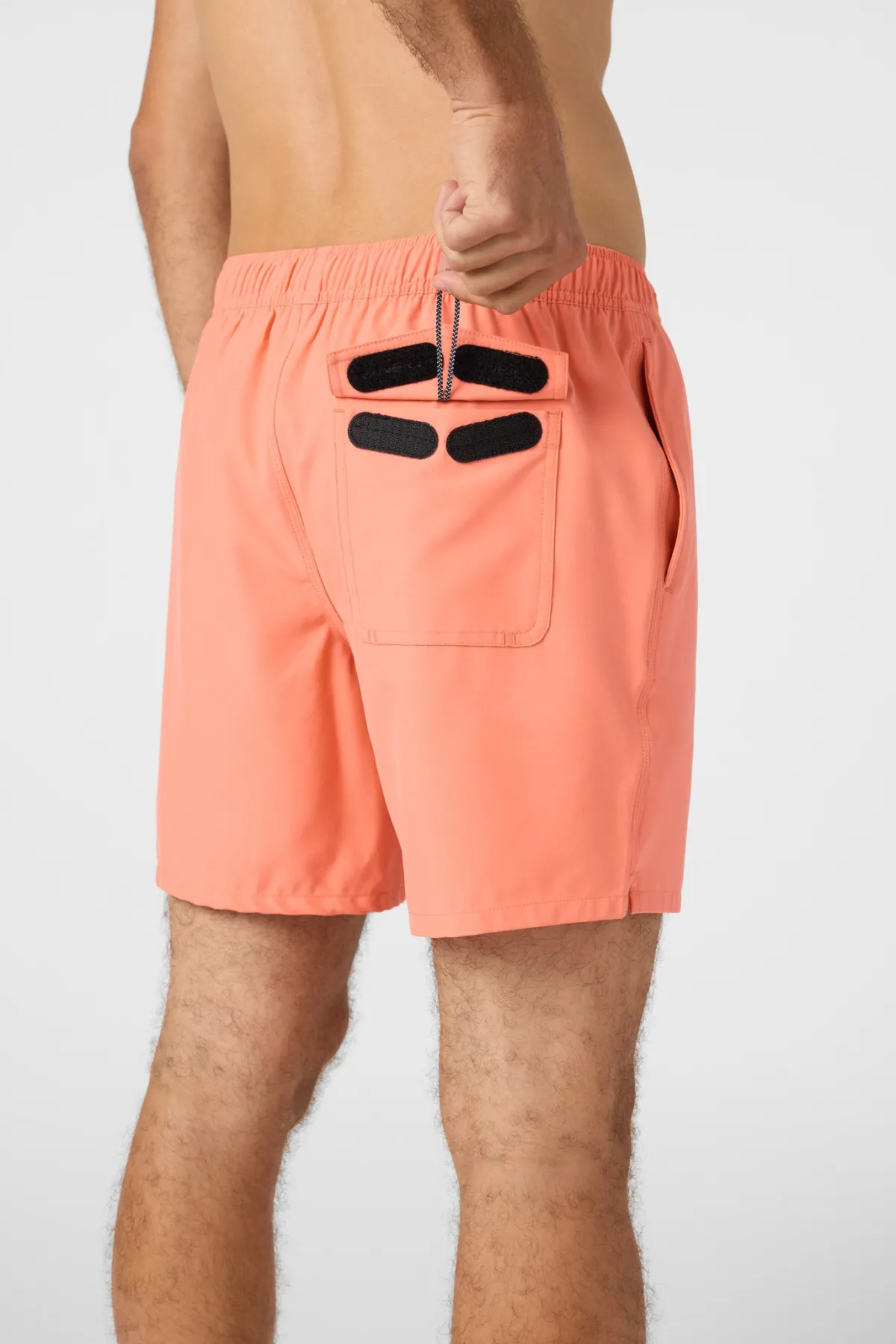 Short Length^O'Neill Lennox Hermosa Solid 17" Swim Trunks Trunks - | peach echo