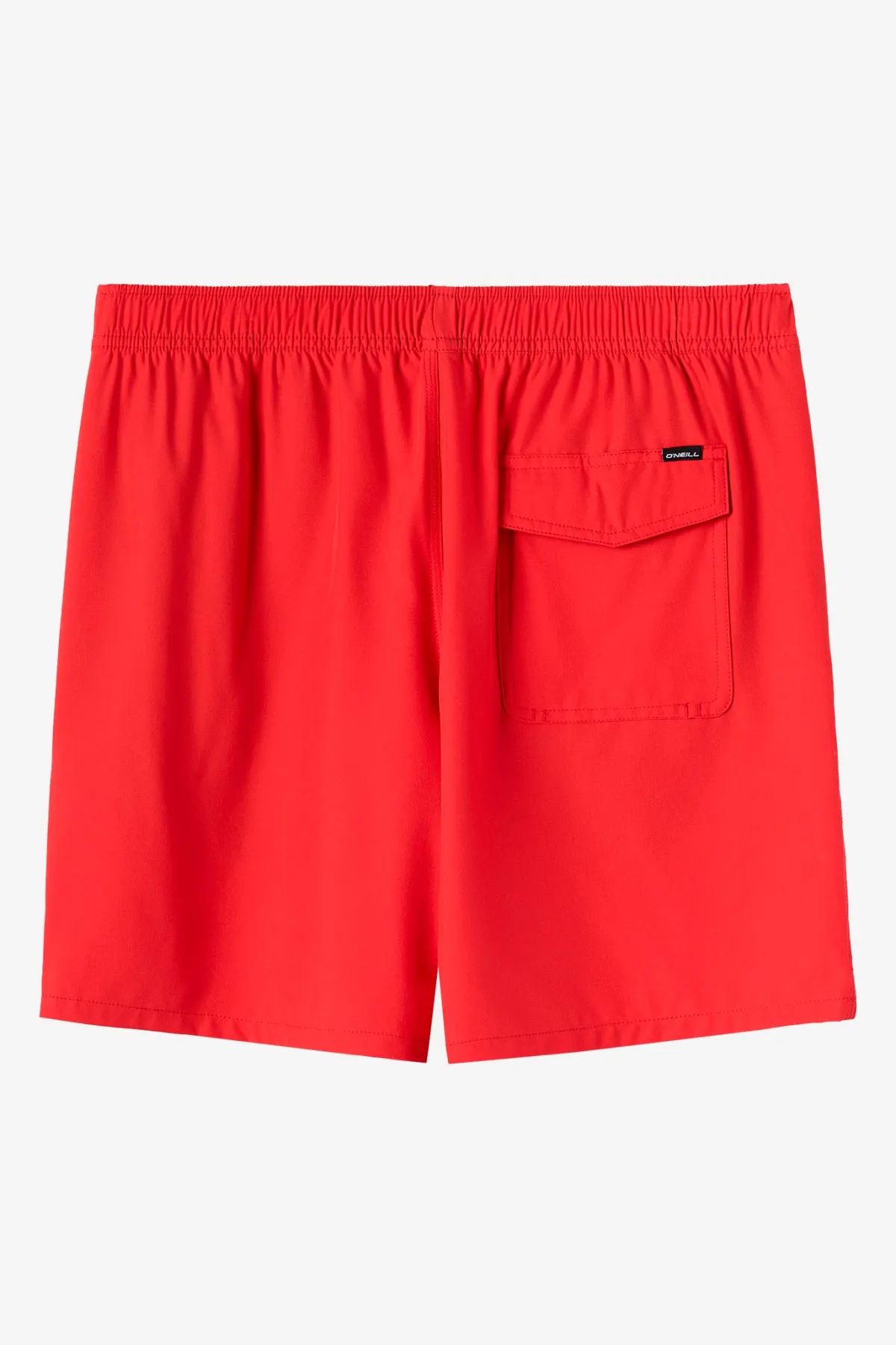 Short Length^O'Neill Lennox Hermosa Solid Elastic Waist 17" Swim Trunks Trunks - | chili pepper