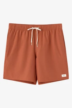 Boardshorts New Arrivals|Short Length^O'Neill Lennox Hermosa Solid Volley 17" Swim Trunks Trunks - | chutney
