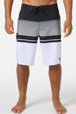 Boardshorts New Arrivals|Long Length^O'Neill Lennox Stripe 21" Boardshorts - | white