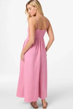 New Arrivals|Dresses^O'Neill Linden Solid Dress Midi Dress - Cashmere Rose |