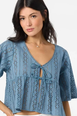 New Arrivals|Tops^O'Neill Loni Eyelet Top - | provincial blue