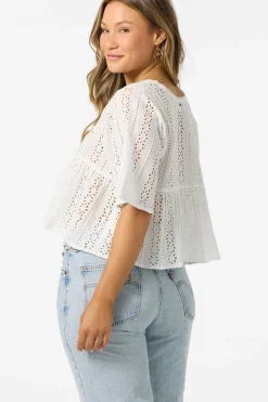 New Arrivals|Tops^O'Neill Loni Eyelet Top - | white