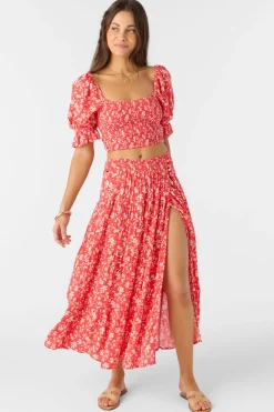 Bottoms^O'Neill Luciana Midi Skirts - | cayenne