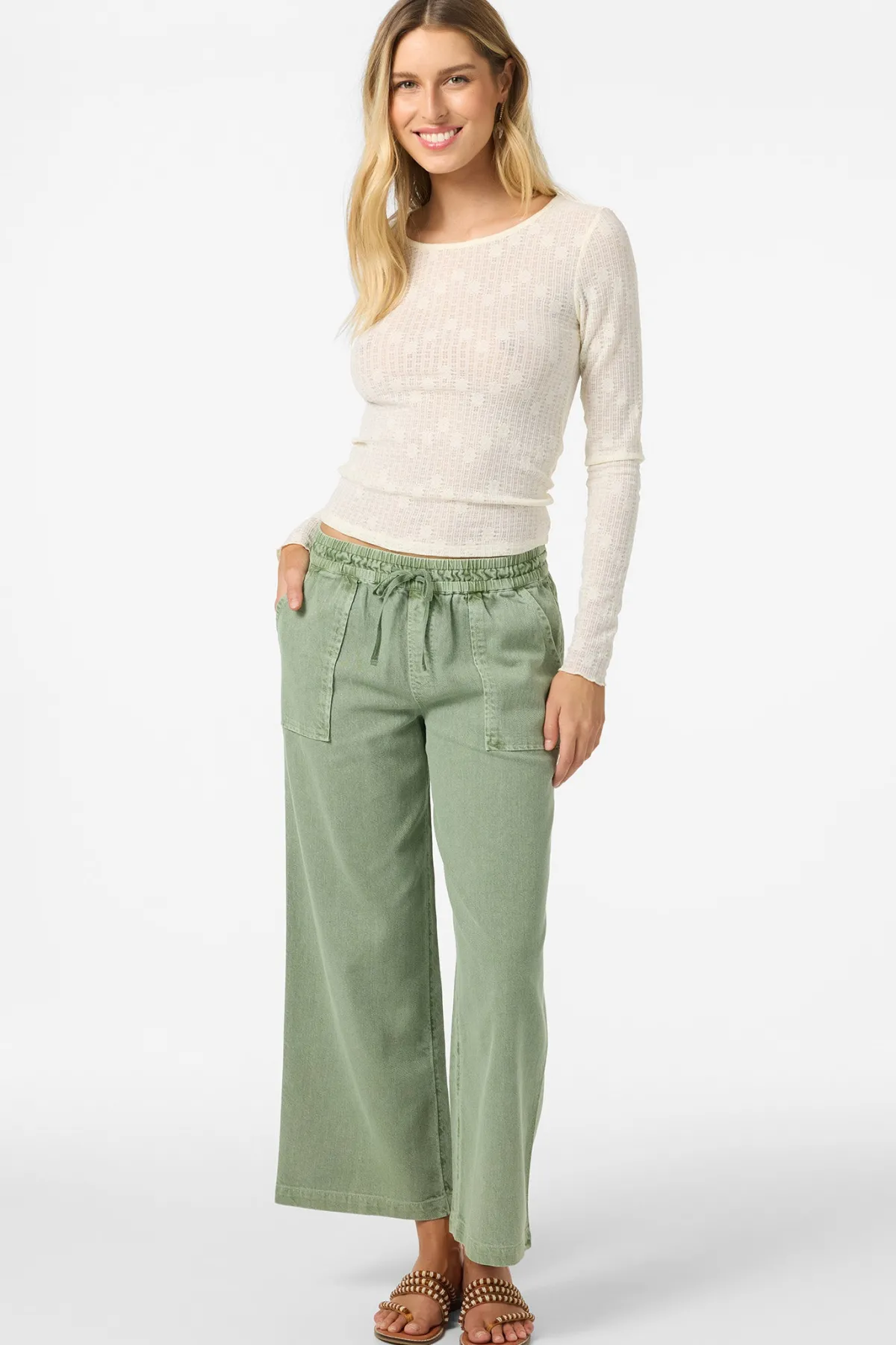 New Arrivals|Tops^O'Neill Marliz Lace Top Long Sleeve Top - | winter white