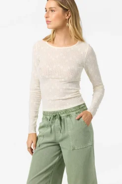 New Arrivals|Tops^O'Neill Marliz Lace Top Long Sleeve Top - | winter white
