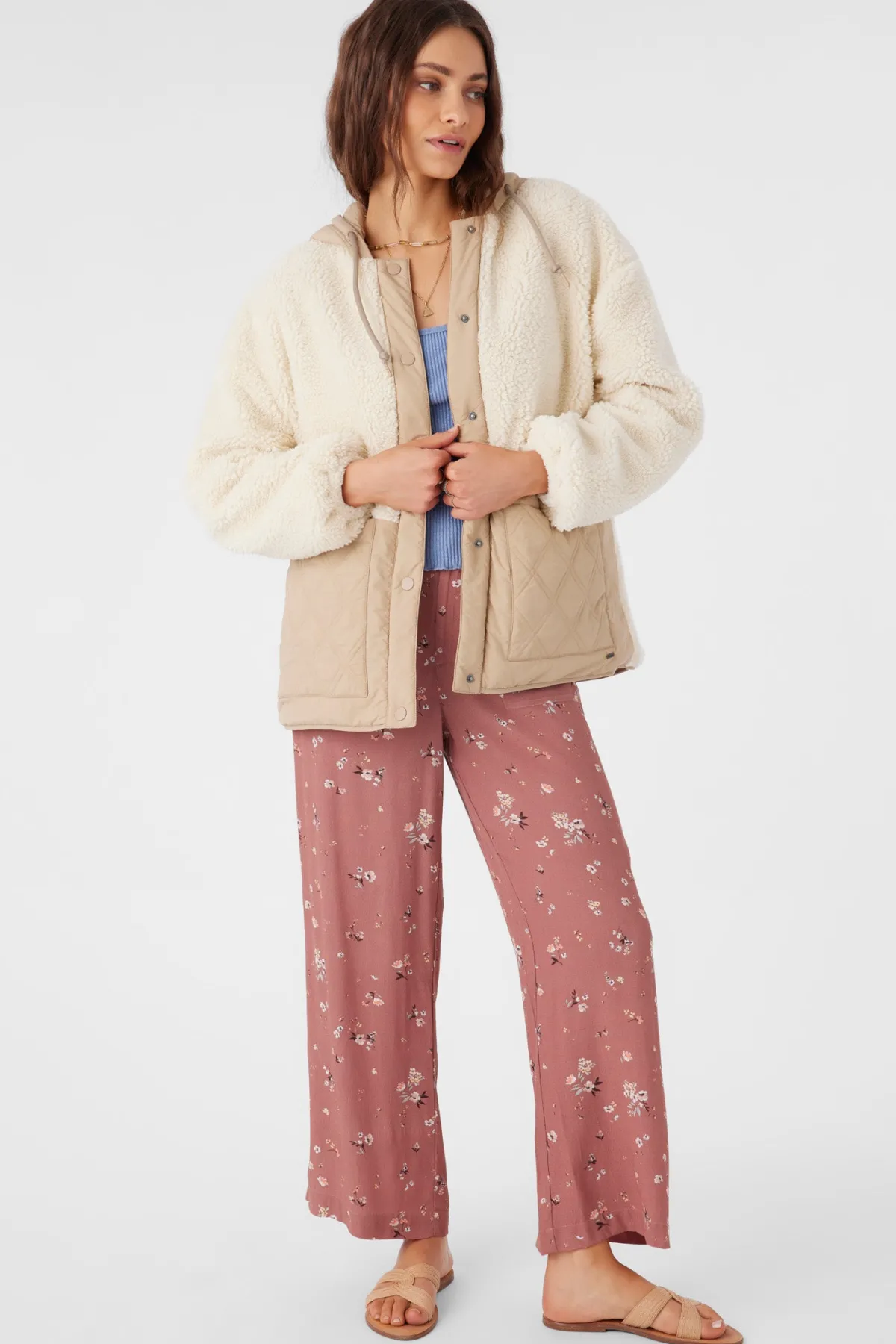 Jackets^O'Neill Meena High Pile Fleece Quilted Jacket - | nomad