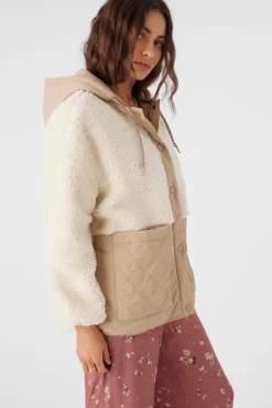 Jackets^O'Neill Meena High Pile Fleece Quilted Jacket - | nomad