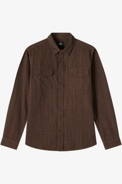 Shirts & Flannels^O'Neill Midland Flannel Standard Fit Long Sleeve Shirt - | dark khaki