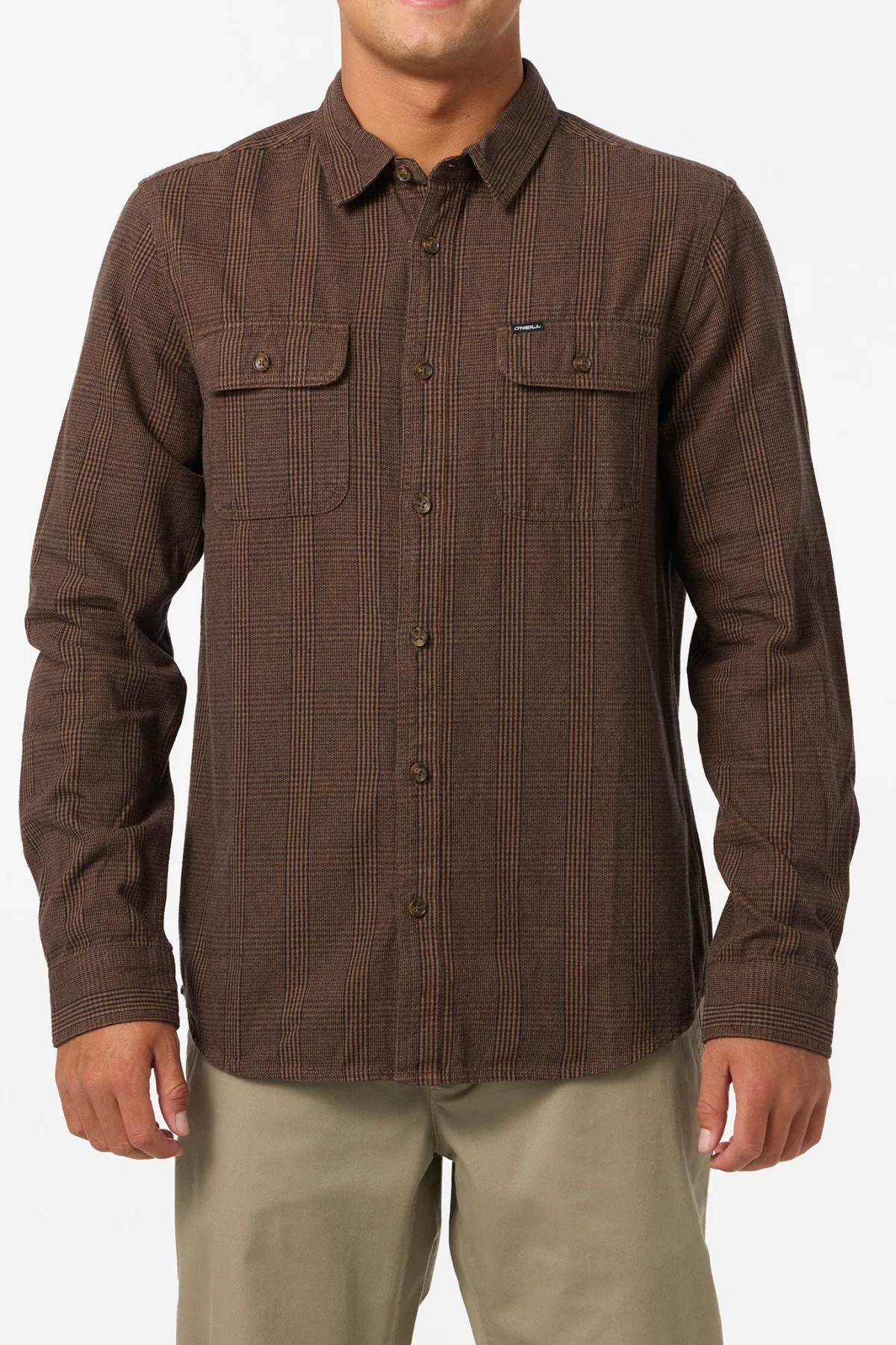 Shirts & Flannels^O'Neill Midland Flannel Standard Fit Long Sleeve Shirt - | dark khaki