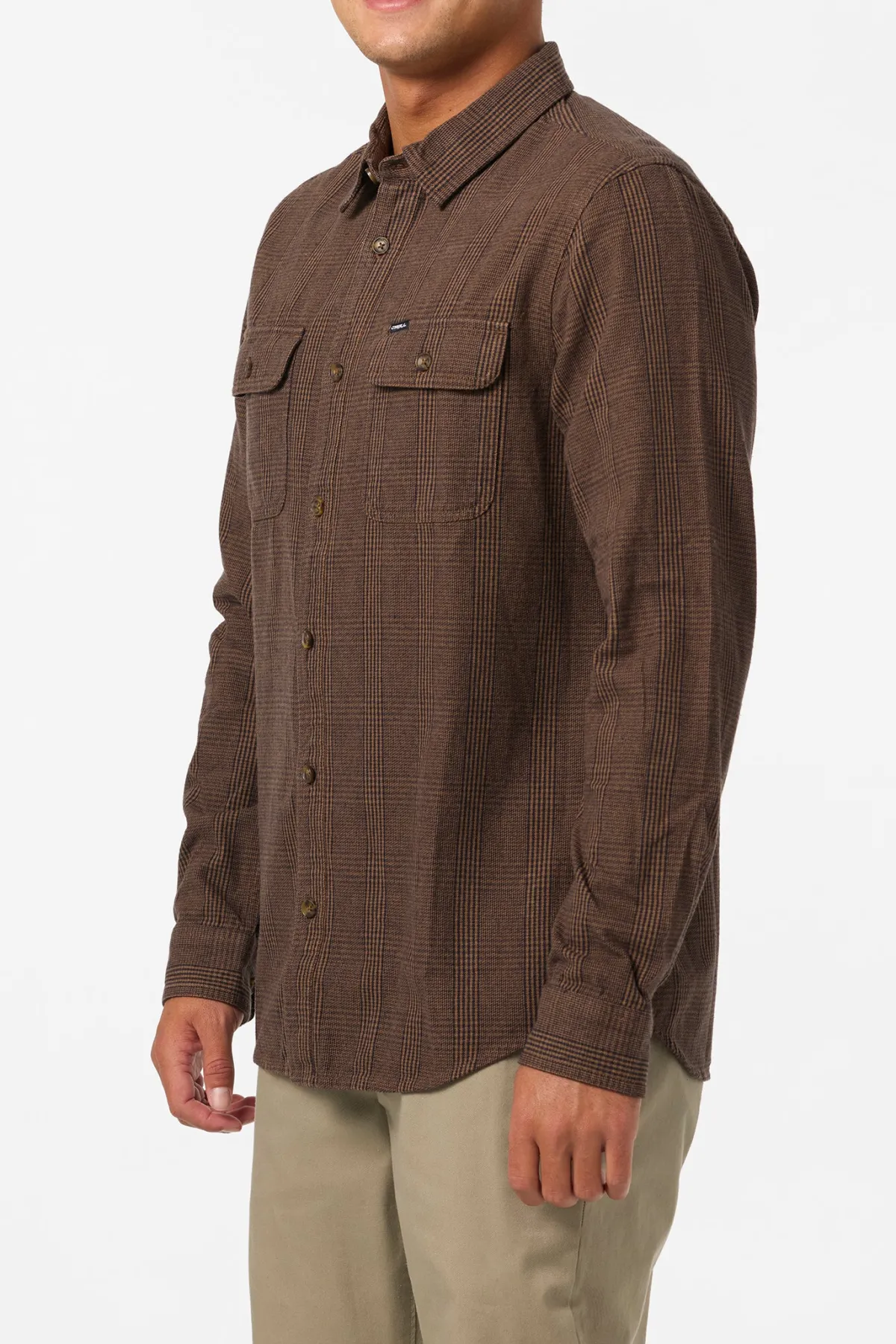 Shirts & Flannels^O'Neill Midland Flannel Standard Fit Long Sleeve Shirt - | dark khaki
